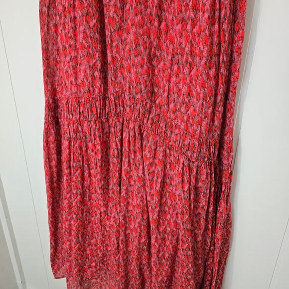 Joie Bondi Tea Rose Tiered Cotton Maxi Dress Cotton Sundress Size Large - Picture 5 of 6